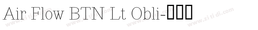 Air Flow BTN Lt Obli字体转换